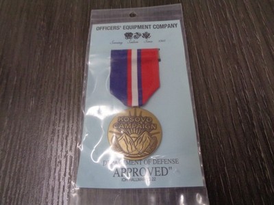 Full Size KOSOVO CAMPAIGN Medal  NON Anodized by Officers Equip  NWT
