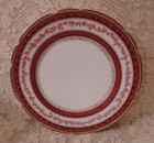 Three GDA Limoges Haviland Dessert Lunch Plates Red Gold Stenciling Roses 8.5" — photo 2