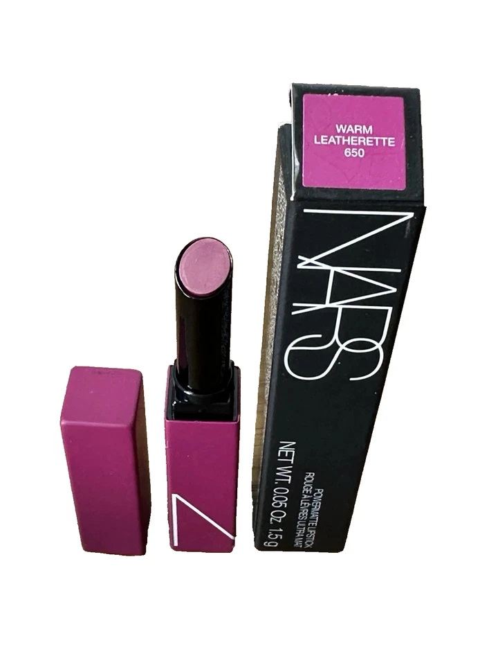 NARS Powermatte Lipstick WARM LEATHERETTE #650 Full sz 0.05 Oz. / 1.5 g NIB Plum - Image 2 of 2