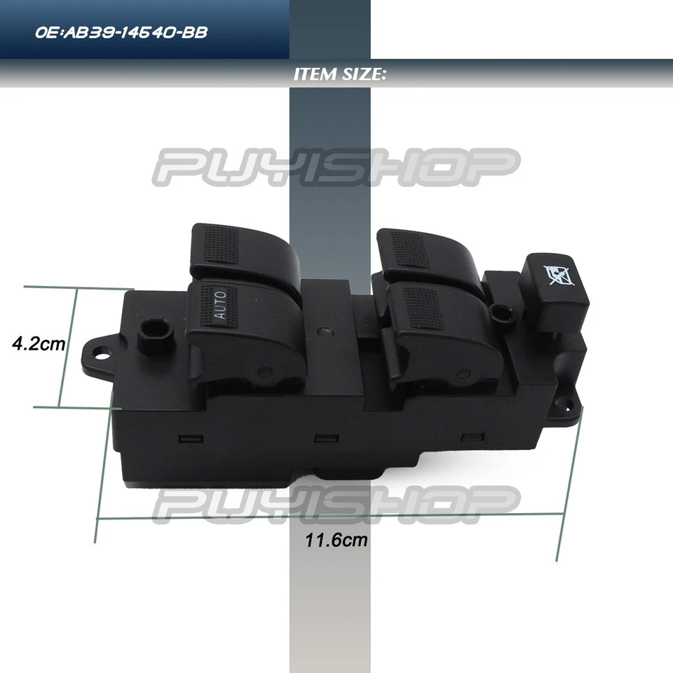Interruptor de control de ventana para Ford Ranger PX/T6 Mazda BT-50 4 puertas 12-18 lado del conductor Foto 2 de 4