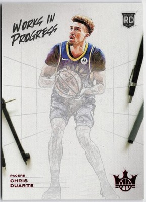 2021-22 Panini Court Kings #2 Chris Duarte Works in Progress Ruby #/149 RC