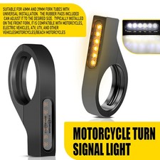 2PCS Universal LED Motorcycle Motorbike Turn Signal Indicators Light Lamp Amber