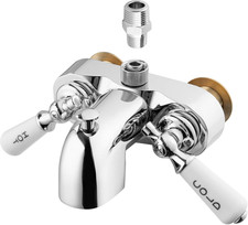 Clawfoot Add-A-Shower Bathcock Diverter, 3/4 MIP Tub Faucet Attachment - Chrome