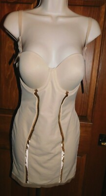 Maidenform Shaper Beige Convertible Full Slip Easy Up Firm Control P2304 Sz 36C