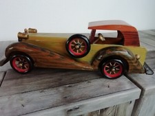 Holz-Modell-Auto Oldtimer   Länge ca. 37 cm,  Breite ca. 13 cm,  Höhe ca. 12 cm