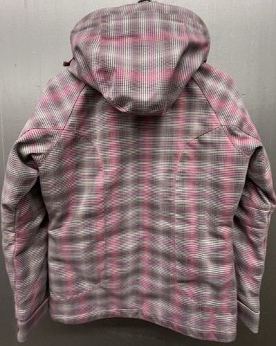 Powder Room Trilogy Jacket Women S Gray Pink Plaid Ski Snowboard Waterproof Coat - Picture 10 of 16