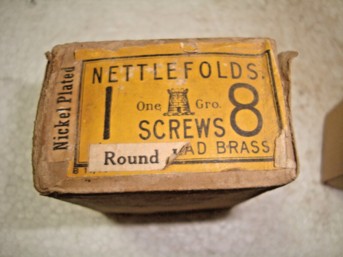 Solid Brass ROUND Head Slotted Wood Screws Nickel Plated 1" x 8g Box of 144 - Picture 3 of 6