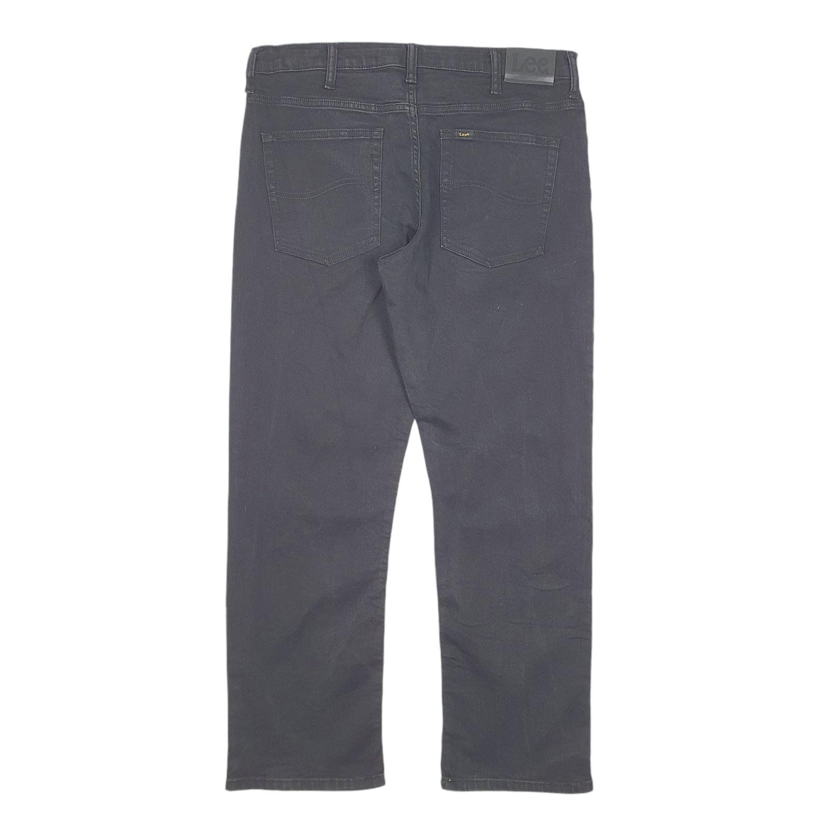 LEE Casual Jeans Straight Fit Black Denim Trousers Mens Stretch W34 L30 image 3