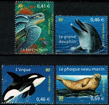 FRANCE 2002 Serie NATURE de FRANCE  n° 3485 à 3488  Neufs ★★ luxe/MNH
