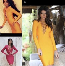 House Of Cb Style Dress In Heavy Bandage Material