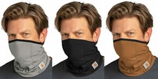 Carhartt Cotton Blend Filter Adult Cloth Face Cover Reusable Pocket Neck Gaiter