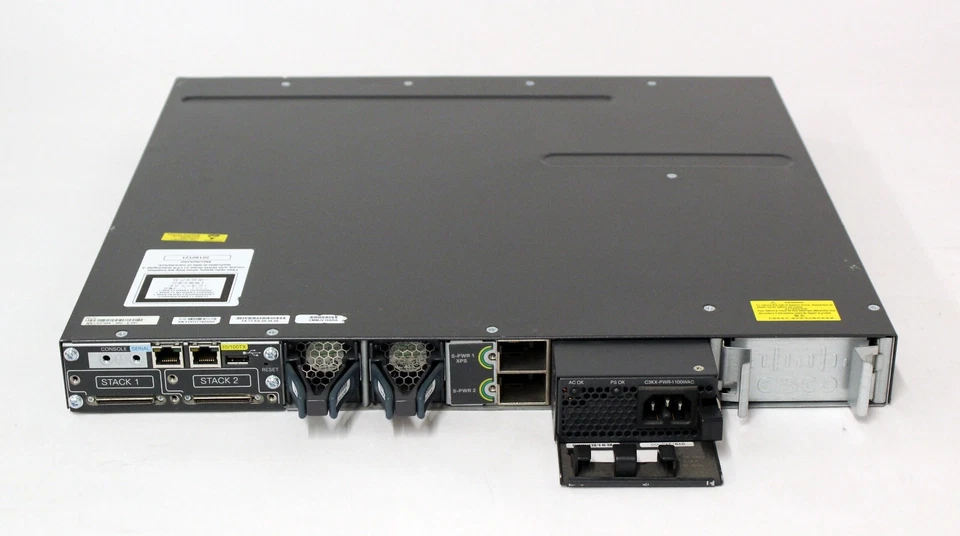 Cisco WS-C3750X-48U-E Stackable 48 10/100/1000 Ethernet UPOE ports, w/ 1100W AC - Image 3 of 4