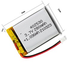50Pcs Rechargeable 3.7V 280Mah 402530 Li-Polymer Li Lipo Battery Jst-Ph 2Pin 2.0