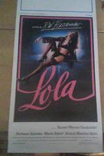 "LOLA" 1982 BARBARA SUKOWA MARIO ADORF RAINER WERNER   ITALIAN LOCANDINA 13x28"