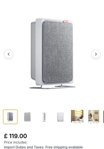 Smartmi Wall Mounted Homekit Air Purifier E1, H13 True HEPA Filter for Pollen Du