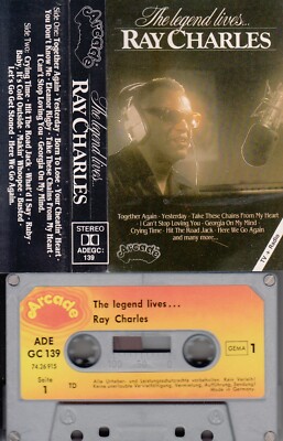 RAY CHARLES - The Legend lives...    MC Arcade Records GER 1982