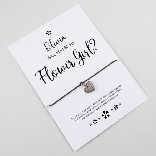 Will You be my BRIDESMAID Wish Bracelet | PERSONALISED Proposal Gift Flower Girl - Picture 4 of 36