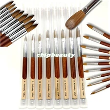 #Top Kolinsky Acrylic Nail Brushes CRIMPED 100% Kolinsky Nail Brush /Choose Size