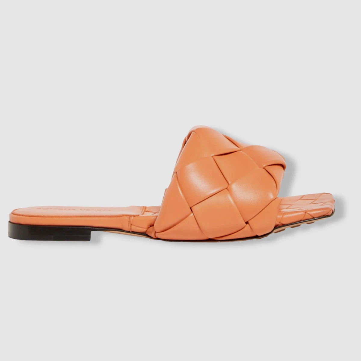 1350 Bottega Veneta Women s Orange Lido Flat Sandals Shoes Size