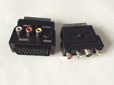 Adattatore Convertitore Connettore Scart To rca+audio+S-Video Con Switch IN/OUT