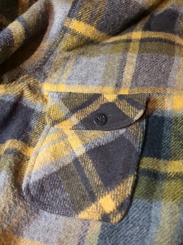 Vintage CPO Anchor Logo Men's L/XL? Wool Coat Jacket Lined Heavy Gray Black Tan - Picture 3 of 24