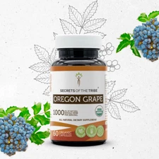 Secrets Of The Tribe Oregon Grape Capsules, 500 mg