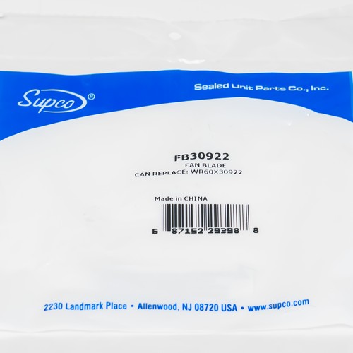 Supco FB30922 Refrigerador Congelador Evaporador Ventilador Hoja para WR60X30922 GE - Imagen 5 de 5
