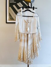 NEW WITH TAGS, RARE - Spell Gypsy Peasant Girl Crop Top AND Skirt Size M