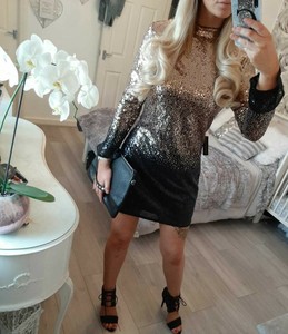 abbey clancy x lipsy ombre sequin shift dress