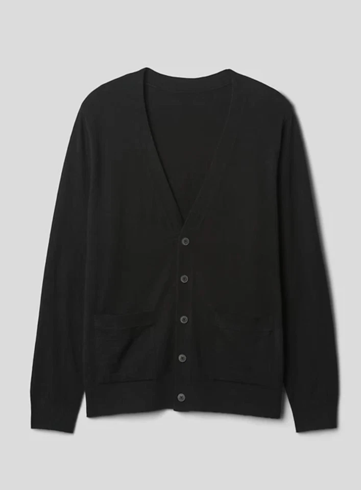 NWT - GAP Men's Black CashSoft Mid-Weight Cardigan Sz Medium - $69 FREE SHIP - Image 4 of 4