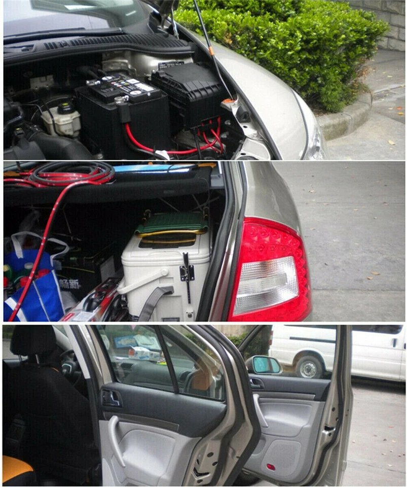 Tira de sellado de goma en forma de U de 8M/26FT para puerta de automóvil sellador antideslizante negro Foto 3 de 4