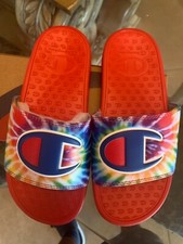 Champion Pre School Super Tiedye Slides CP101196P-167 Rainbow Multi Color Size 3