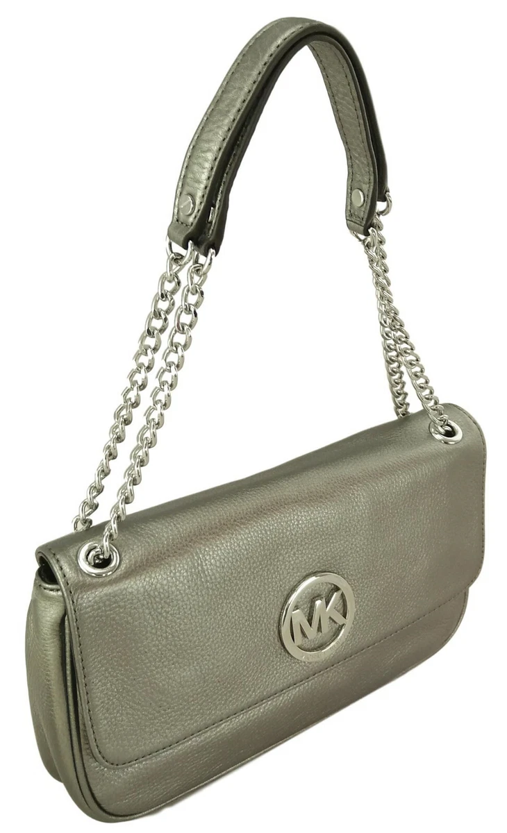 Michael kors gunmetal purse clearance