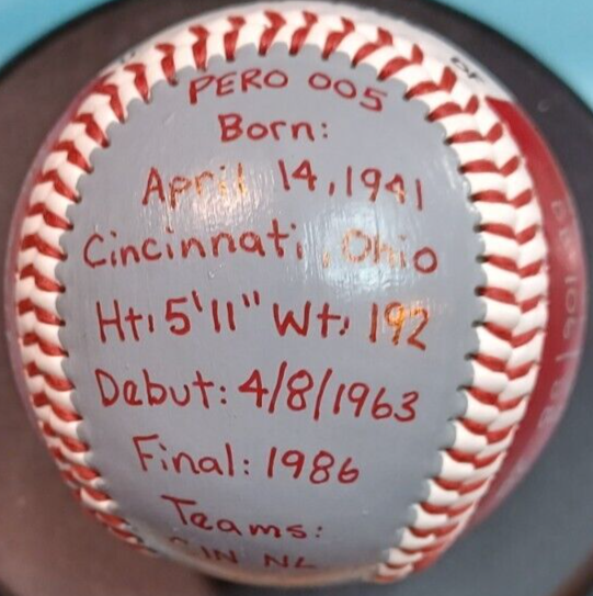 HAND PAINTED BASEBALL PETE ROSE 19631986 CAREER STATISTICS CINCINNATI