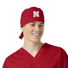 University of Nebraska Huskers Embroidered Logo Scrub Cap