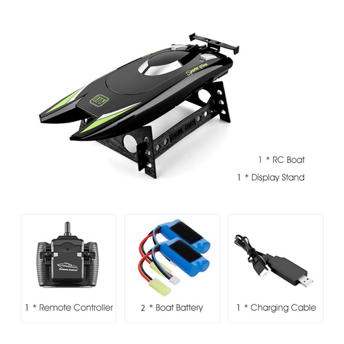 Remote Control Boats for Pool and Lake 25KM/H 2.4GH 2CH RC Boat Black Toys T5C2 - Picture 16 of 17
