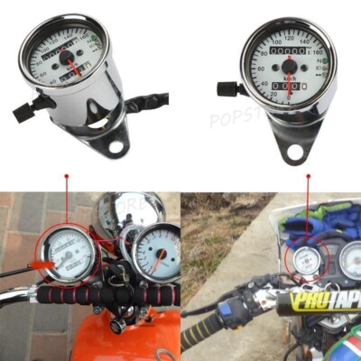 Motorcycle LED Chrome Tachometer Speedometer Gauge Fit for JIALING-70 Chopper