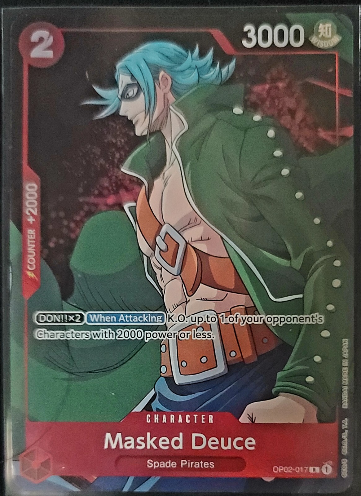 Masked Deuce OP02-017 R - Alternate Art - One Piece Card Game - Paramount War