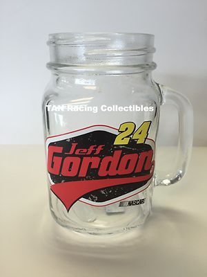 Jeff Gordon Hunter Mfg 2015 #24 Mason Jar Glass Mug 16oz FREE SHIP!!