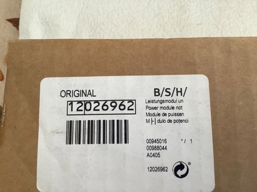 12026962 Bosch Dishwasher Power Module Bin1 2025
