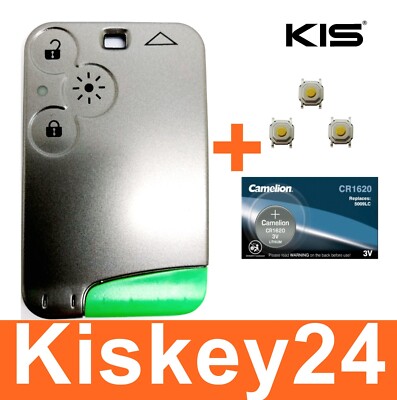 3Tasten Schlüssel Karte Gehäuse Set für Renault Laguna Espace IV Vel Satis