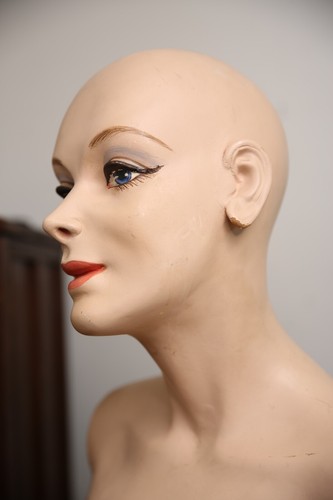 Vintage Female Mannequin Realistic Full Size body antique store hat display head - Picture 3 of 13