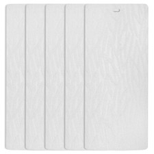 DALIX Orleans Vertical Window Blinds Premium Textured Set of 5 Pack Qty / White