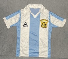 Rare Vtg 70s-80s Argentina World Cup LE COQ SPORTIF Home Soccer Jersey Mens XS