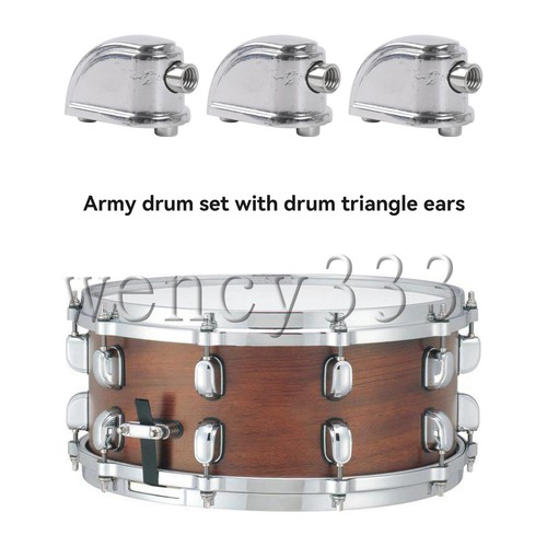 Single End Triangle Snare Drum 26mm Hole Spacing Lugs Zinc Alloy Lugs Pack of 6 - Picture 2 of 6