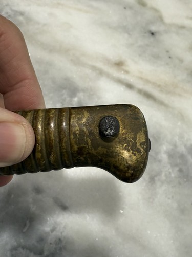 GREAT ORIGINAL Pre-WWI 1868'S FRENCH CHASSEPOT SWORD BAYONET & Scabbard Painted - Picture 5 of 17