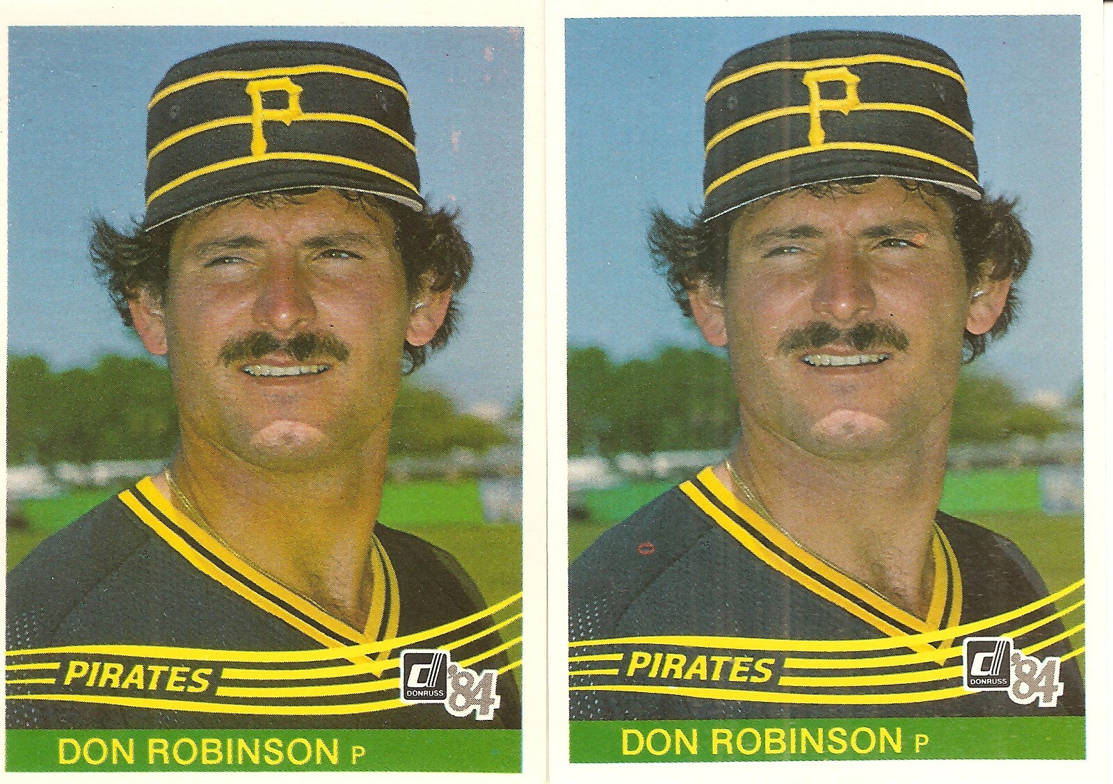 2 CARD 1984 DONRUSS DON ROBINSON BASEBALL CARD LOT  #532
