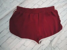 Boy  s Red / White Running Shorts Elastic Waist