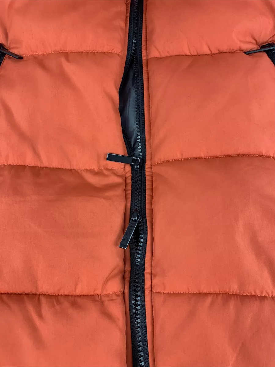 Nicce Men s Parka Ski Coat Orange Double Zipper Sz Large eBay