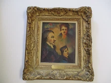 BENTON FRANCIS SCOTT OIL PAINTING PARIS 1960'S PORTRAIT IMPRESSIONIST MODERNIST